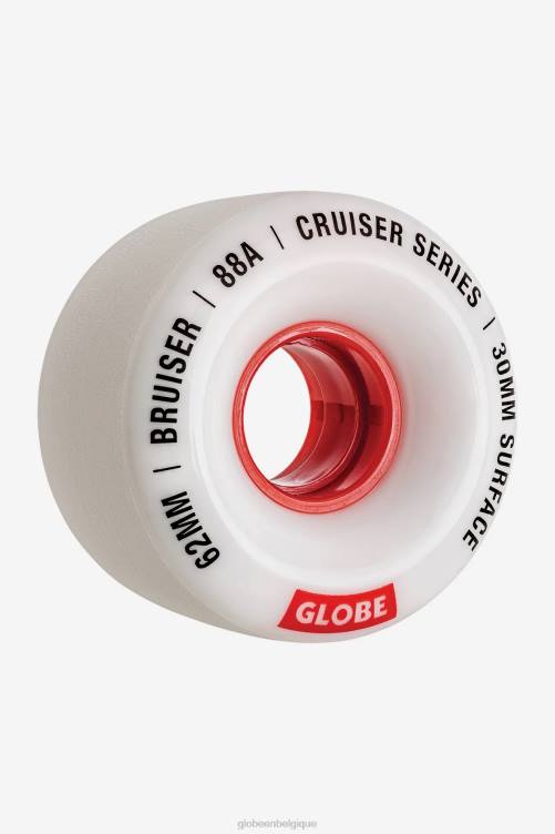 blanc/rouge/62 Globe Brand roue de croiseur bruiser 62mm V20N252