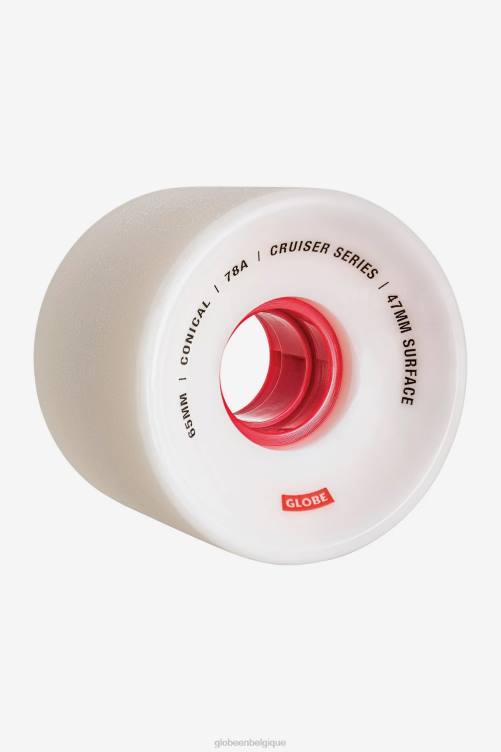 blanc/rouge/65 Globe Brand roue cruiser conique 65mm V20N254