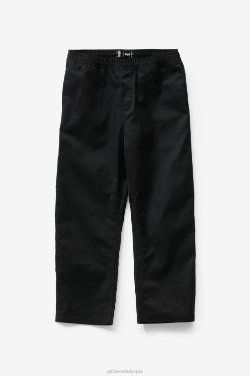 noir Globe Brand pantalon à taille élastique V20N339