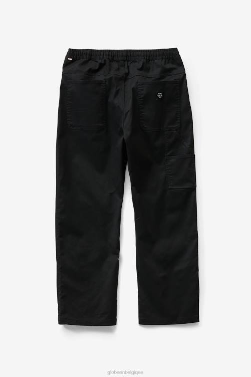 noir Globe Brand pantalon à taille élastique V20N339