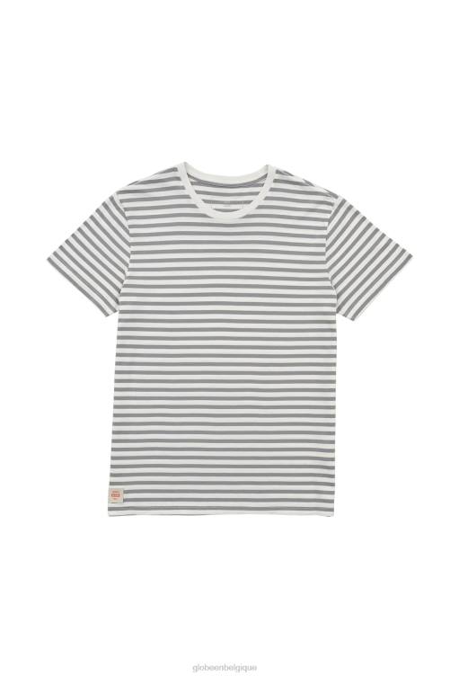 blanc Globe Brand t-shirt à rayures horizon V20N292